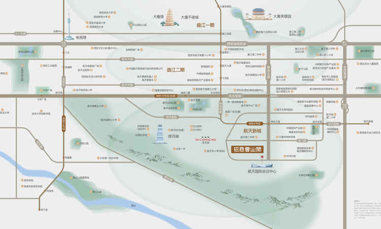 招商雲山間交通图
