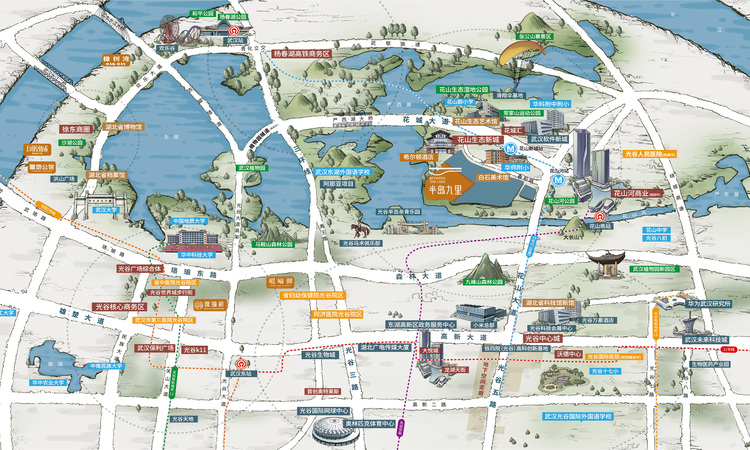 半岛九里交通图