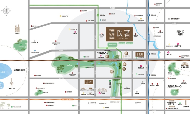 中信泰富玖著交通图