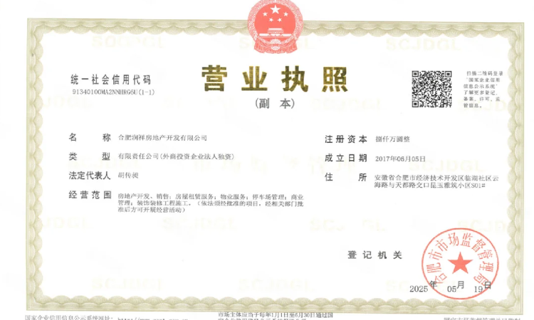 华润置地嘉宸楼盘证照