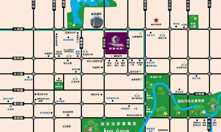 丽景名都锦园交通图