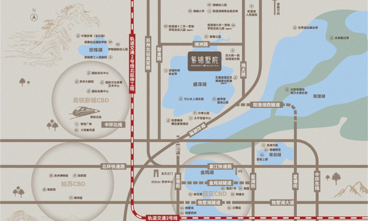 紫锦墅院交通图