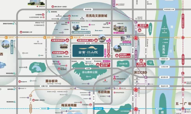 金富江山院交通图