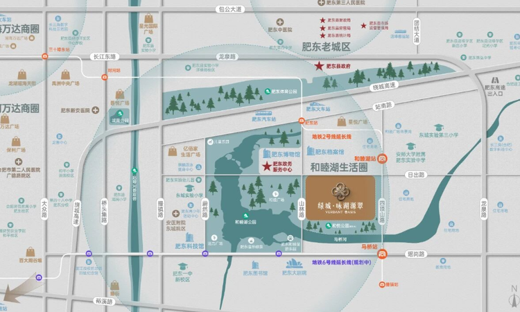 绿城咏湖源翠周边配套图