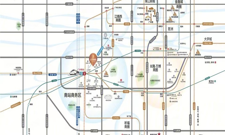 广州城投·领南府交通图