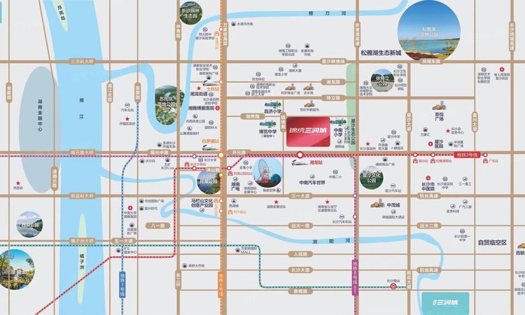 锦绣三润城交通图