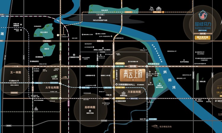 雄天青云上府交通图