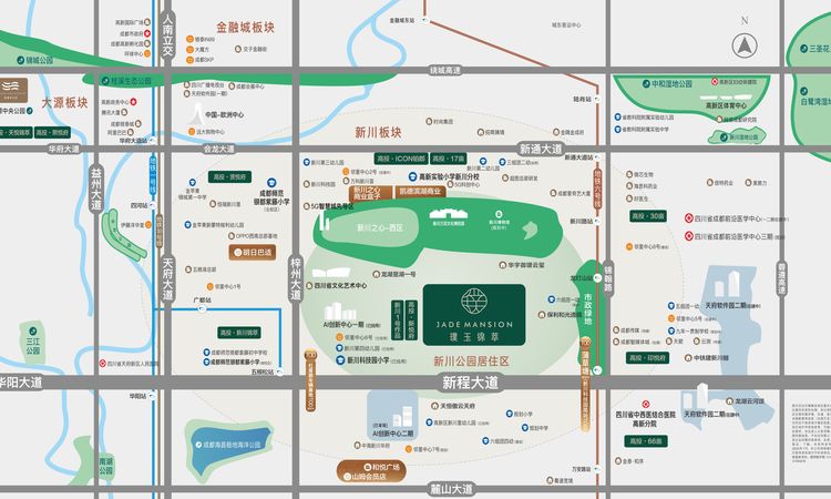 高投璞玉锦萃交通图