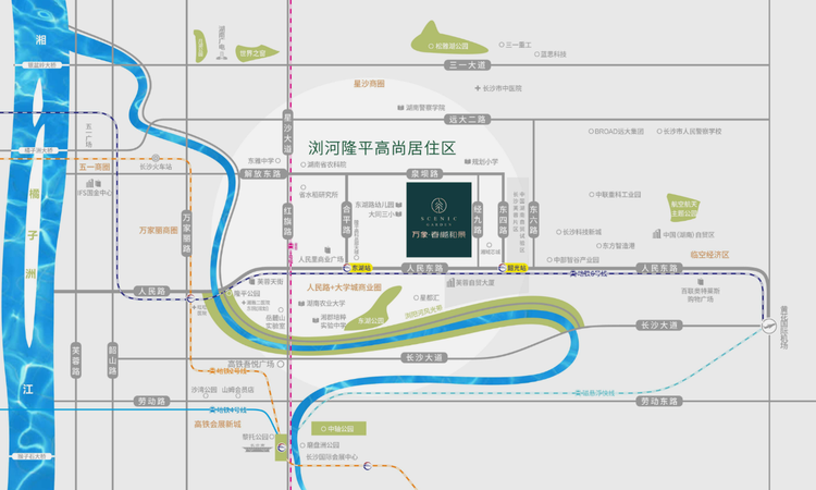 万象春樾和景园交通图