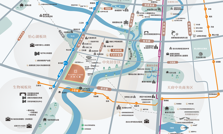 华润置地天府九里交通图