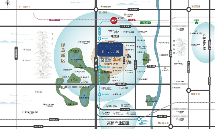 时代云著交通图