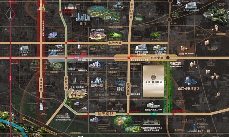 大华锦绣年华交通图