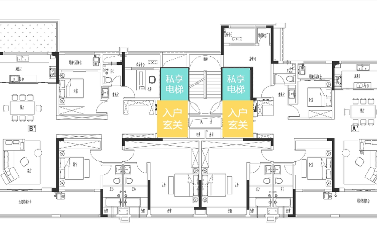 福天·星河院子楼层平面图
