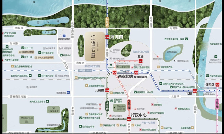 轨交·绿城江语云庭交通图