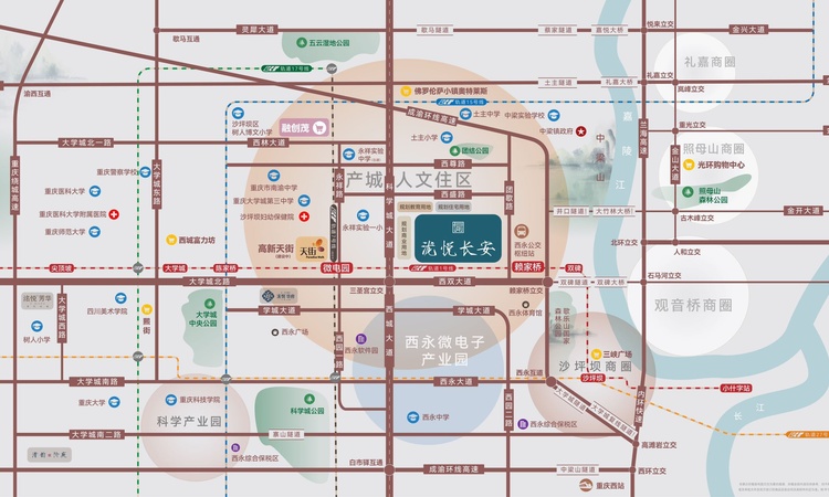 泷悦长安交通图