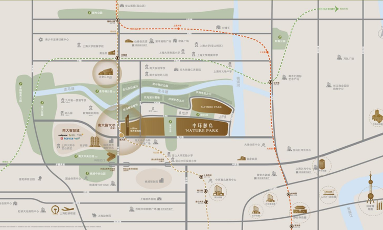 中环麓岛交通图