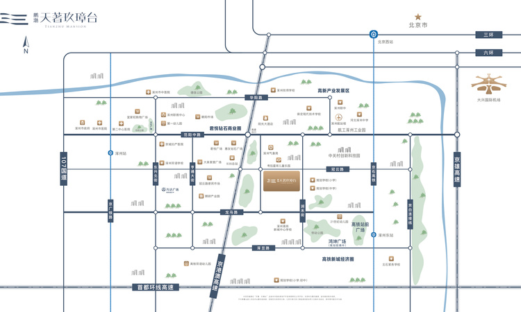 鹏渤天著玖璋台交通图