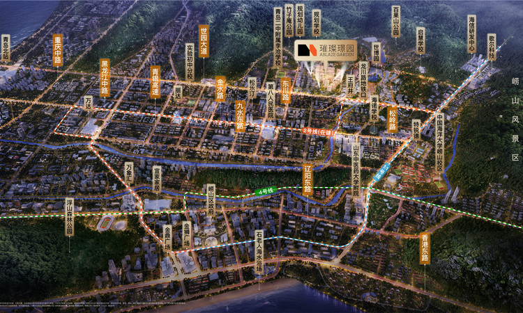 青岛璀璨璟园交通图