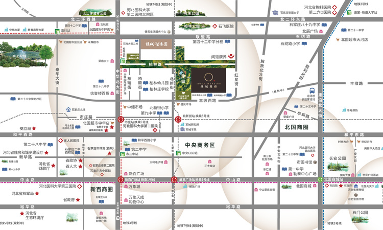 绿城豫府交通图