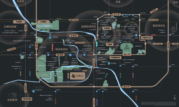 中海·丽金府交通图