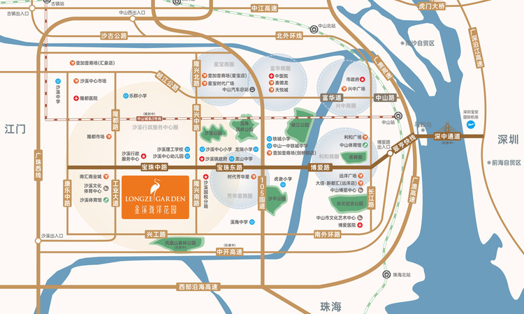 金溪珑泽花园交通图