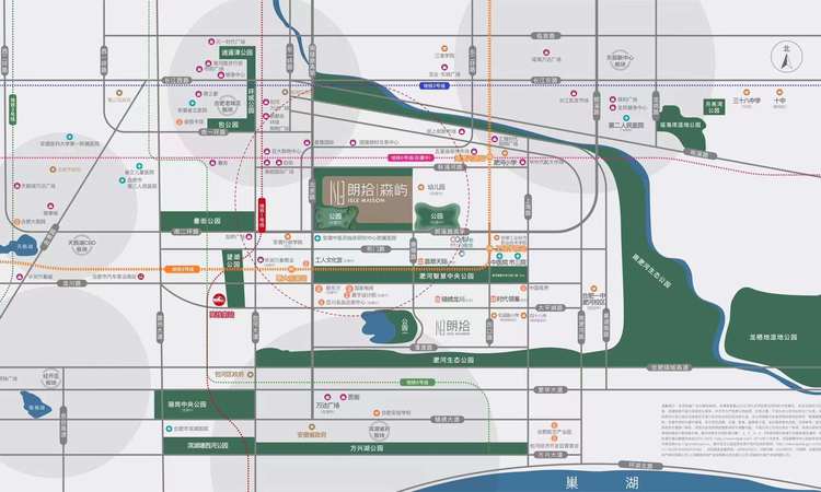 万科城改朗拾森屿交通图