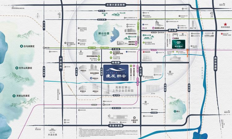 建发朗云交通图