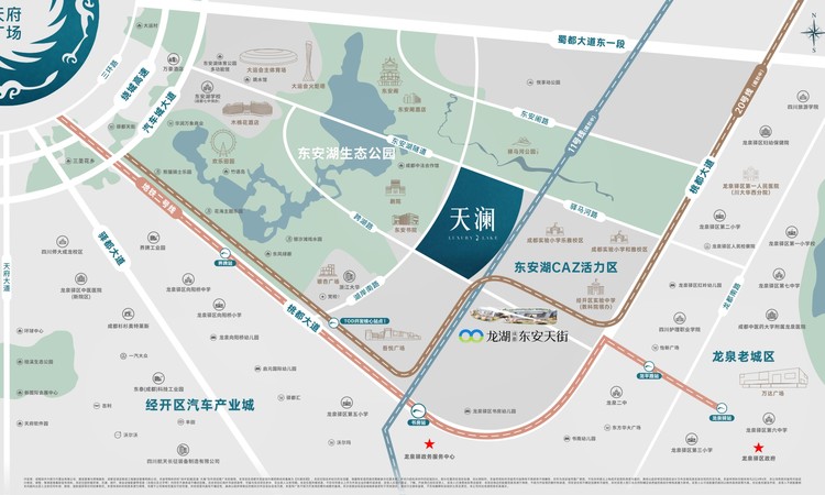 经开发展龙湖天澜交通图