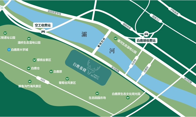 白鹿春晓交通图