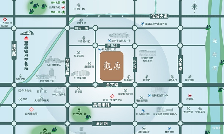 中玮瑞马观唐交通图