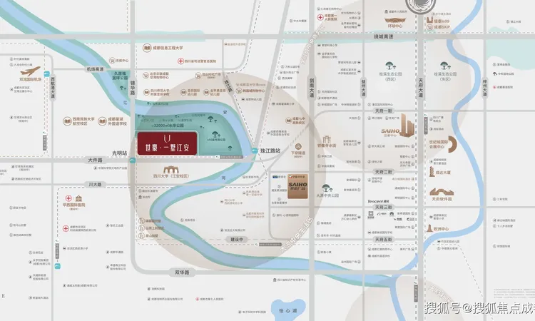 世豪一墅江安交通图