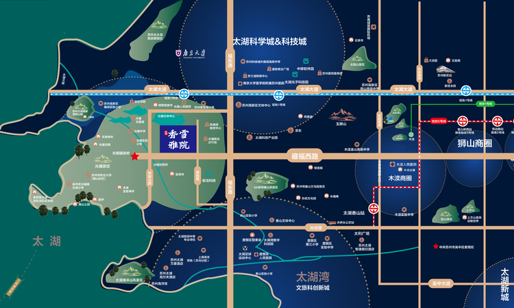 香雪雅院交通图