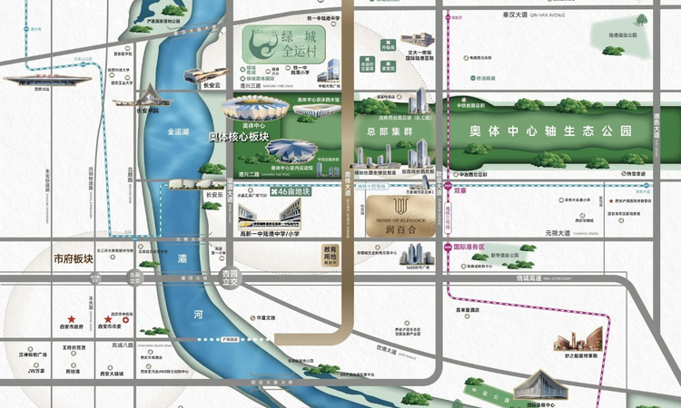 绿城·润百合交通图