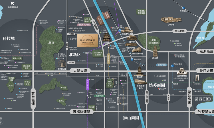 兴贤澜颂交通图