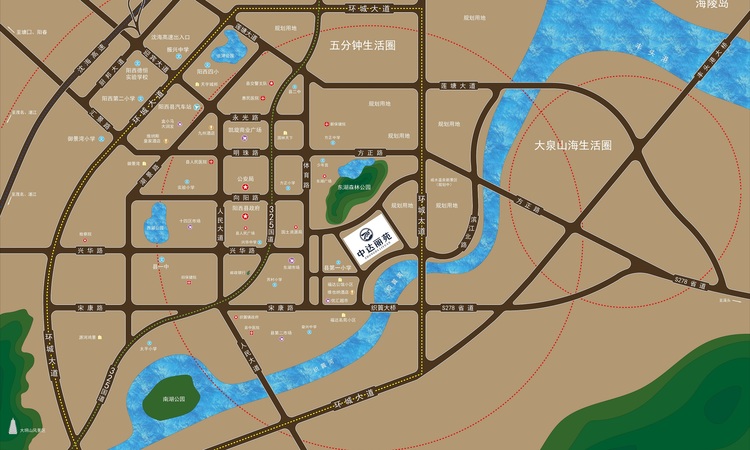 中达丽苑交通图
