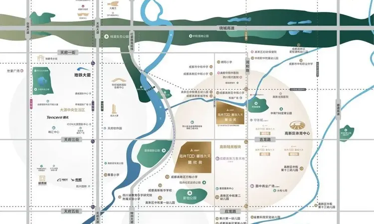 陆肖TOD麓鸣九天交通图