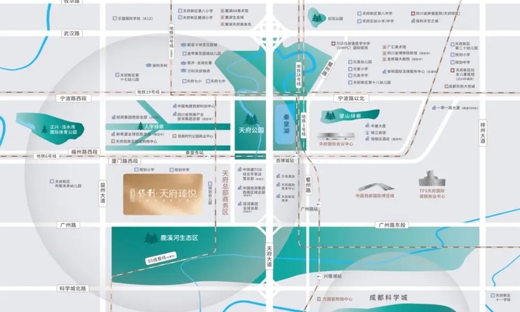 保利天府瑧悦交通图