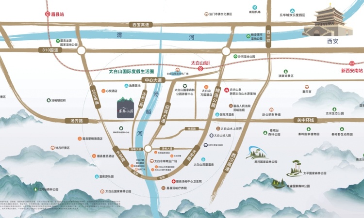 雅居乐富春山居交通图