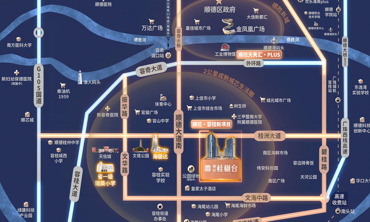 顺控桂樾台周边配套图
