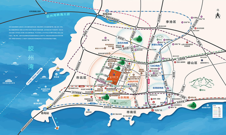 中梁百悦广场交通图