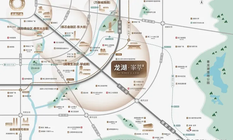 龙湖锦江峯萃交通图