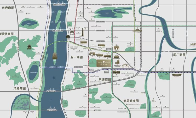 长房悦棠府交通图