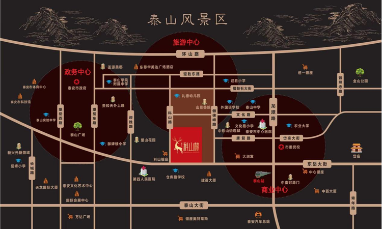 新兴元科山麓交通图