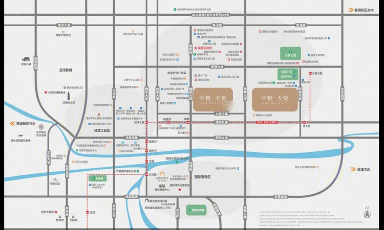 中粮•天悦交通图