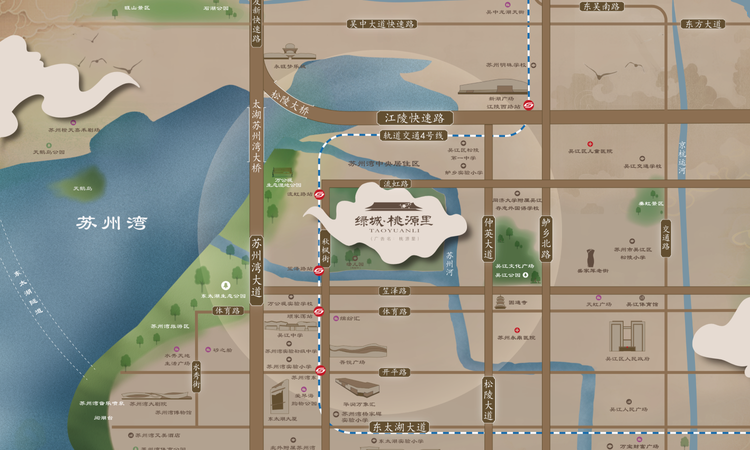 吴江绿城桃源里交通图