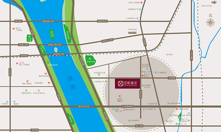 香槟雅苑交通图