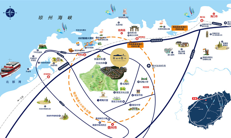 景业白鹭洲交通图