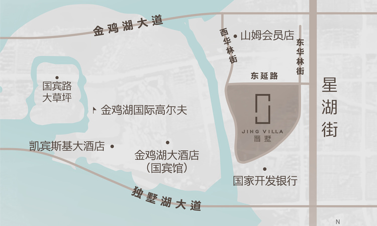 星合晋墅交通图