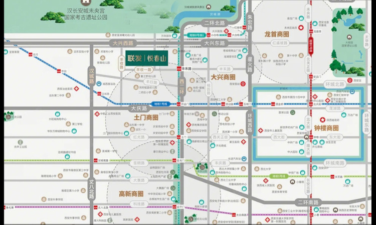 联发悦春山交通图