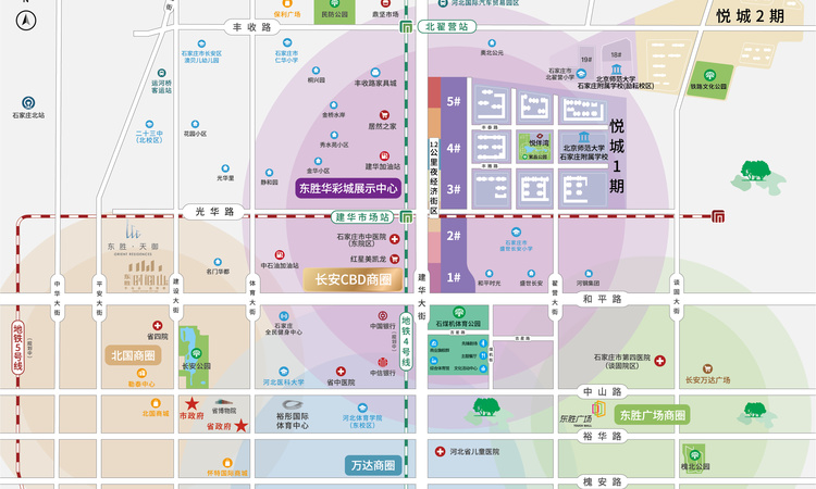 东胜华彩城交通图